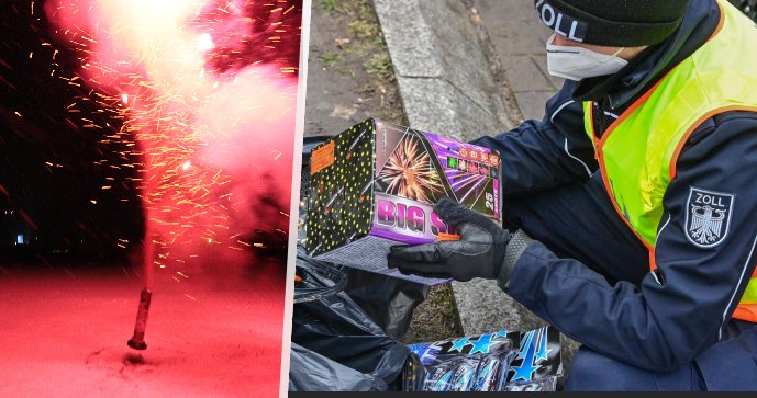 Němečtí celníci u polských hranic kontrolují pyrotechniku.