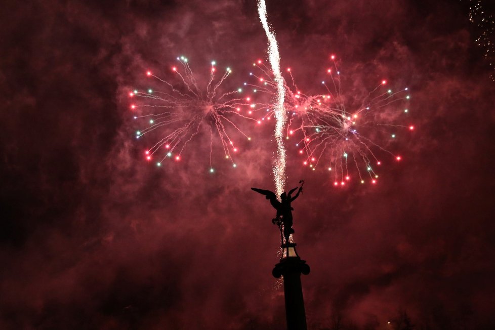 Novoroční ohňostroj v Praze, 1. 1. 2019