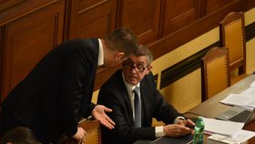 Za Babišem se při projednávání rozpočtu zastavil také šéf SPD Tomio Okamura ( 19. 12. 2018)