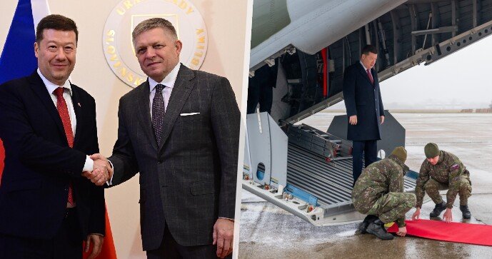 Restart vztahů se Slovenskem? Okamura u Fica a Pellegriniho, v české delegaci i Turek