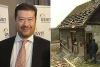 Finanční čachry v Úsvitu: Okamura lije peníze do firmy, která sídlí v chatrči