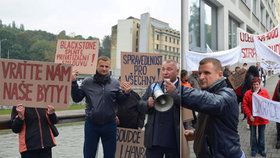 Naštvaní nájemníci bytů OKD v ulicích: Demonstranty vedl miliardář!
