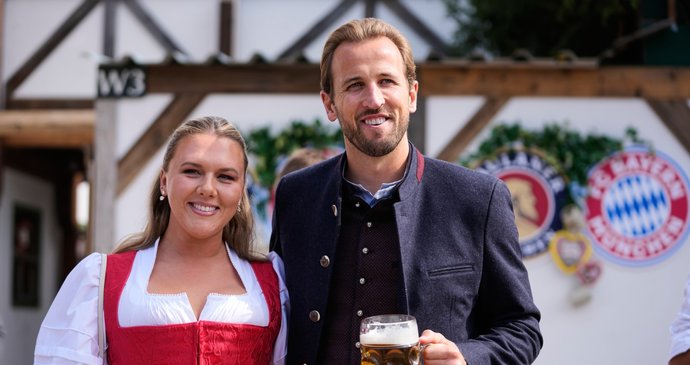 Fotbalový útočník Harry Kane na Oktoberfestu (20.9.2026)
