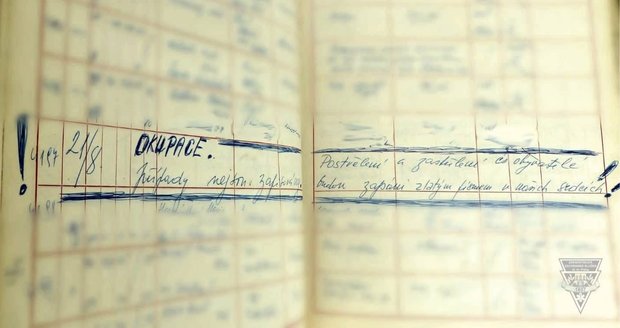 List z knihy výjezdů pražské záchranky z roku 1968