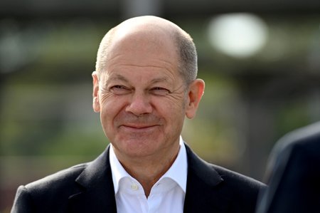 Ministr financí a kandidát na německého kancléře Sociálnědemokratické strany Německa (SPD) Olaf Scholz