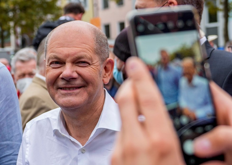 Ministr financí a kandidát na německého kancléře Sociálnědemokratické strany Německa (SPD) Olaf Scholz