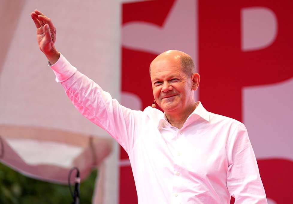 Ministr financí a kandidát na německého kancléře Sociálnědemokratické strany Německa (SPD) Olaf Scholz