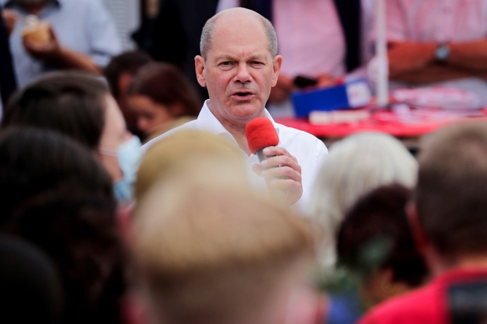 Ministr financí a kandidát na německého kancléře Sociálnědemokratické strany Německa (SPD) Olaf Scholz