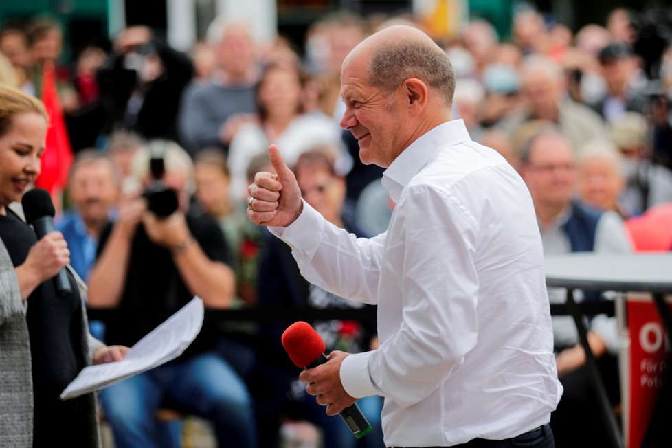 Ministr financí a kandidát na německého kancléře Sociálnědemokratické strany Německa (SPD) Olaf Scholz