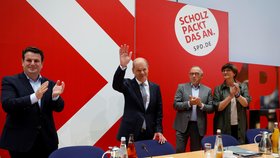 Vítěz německých voleb 2021 Olaf Scholz, lídr SPD (27.9.2021)