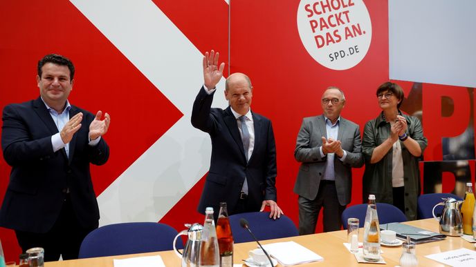 Vítěz německých voleb 2021 Olaf Scholz, lídr SPD