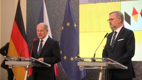 Německý kancléř Olaf Scholz na návštěvě Prahy (29.8.2022)