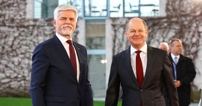 Prezident Petr Pavel s německým kancléřem Olafem Scholzem (21.3.2023)