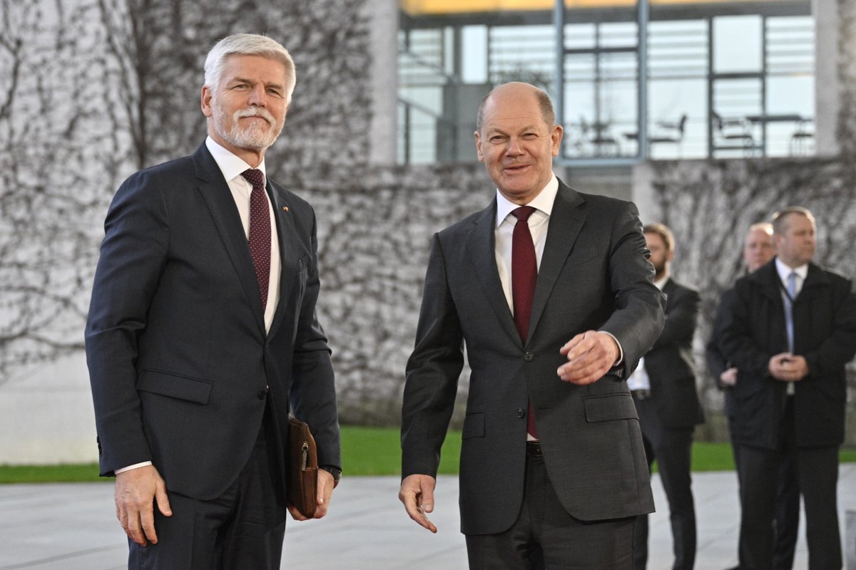 Prezident Petr Pavel s německým kancléřem Olafem Scholzem (21.3.2023)