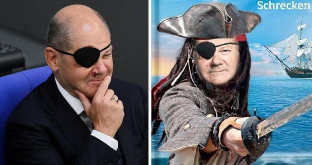 Zraněný „pirát z Karibiku“ Scholz: Po úrazu při běhání nasadil pásku přes oko a zaujal vtipálky