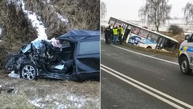 Děsivá autonehoda u Olbramovic skončila smrtí řidička a dítěte.