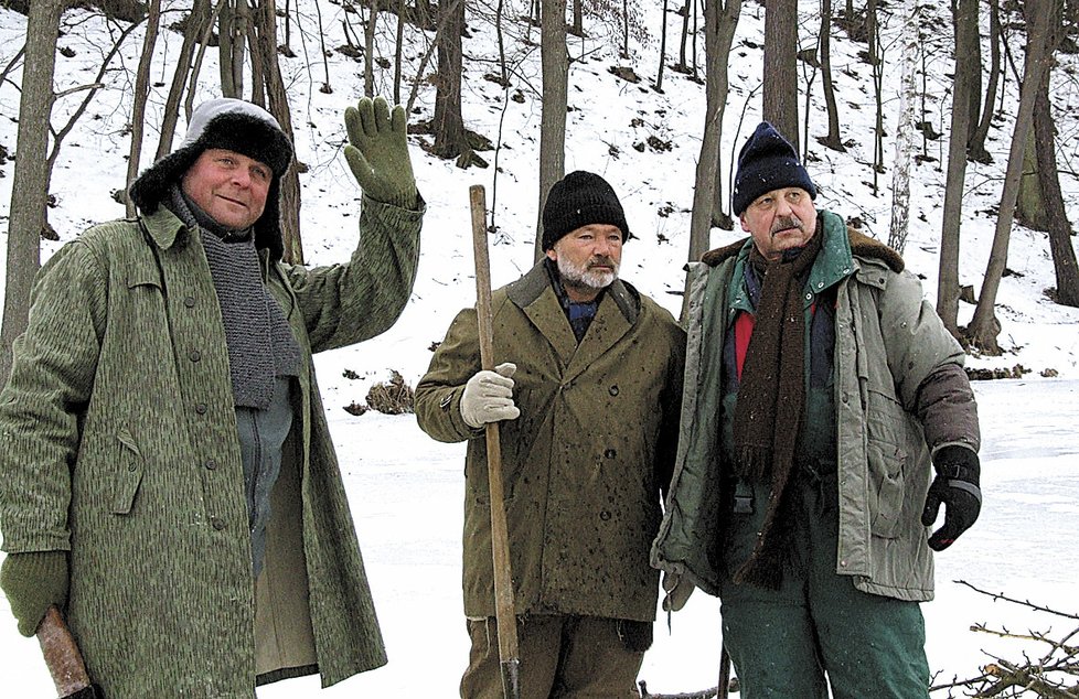 Oldřich Vlach s Igorem Barešem a Rudolfem Hrušínským ml.