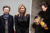 Princezna Anna na Ukrajině: Setkání s Olenou a Volodymyrem Zelenskými, trpící děti připomněla plyšákem