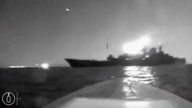 Ruská loď Oleněgorskij Gorňak, kterou Ukrajinci zasáhli námořním dronem (4.8.2023).