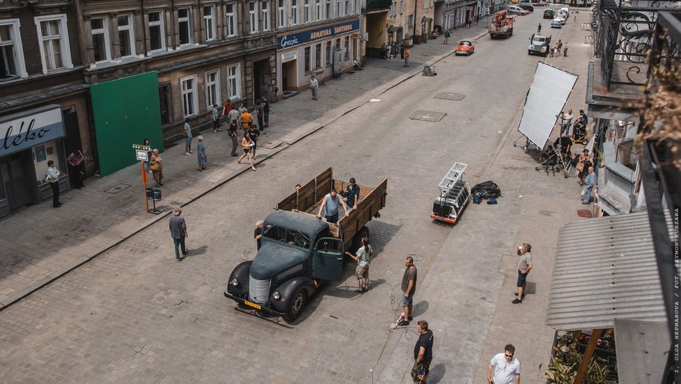 Ulice ve Wrocławi byla kvůli natáčení celá zavřená.