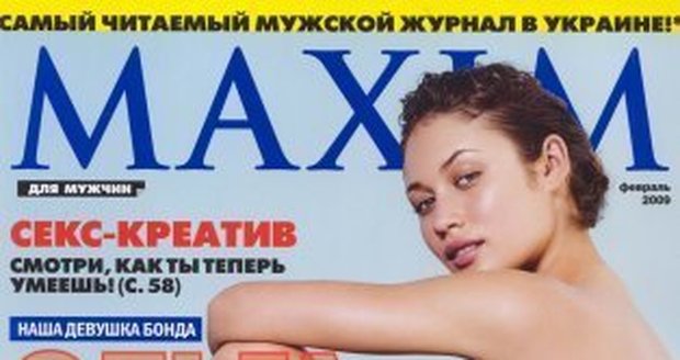 Olga Kurylenko na titulkce magazínu MAXIM