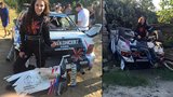 Krásná závodnice Olga Lounová havarovala na Barum Rallye: Auto obrátila na střechu