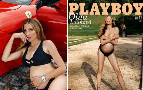 Těhotná Olga Lounová v Playboyi