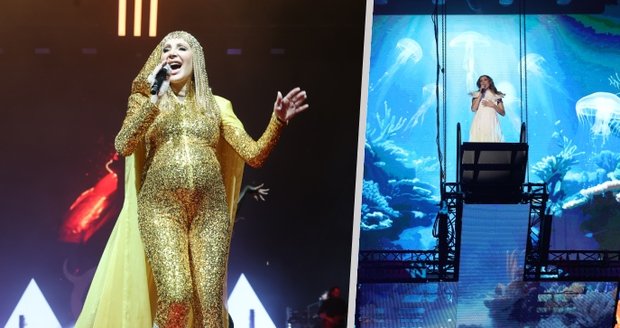 Lounová těsně před porodem: Vznášela se 6 metrů nad pódiem!