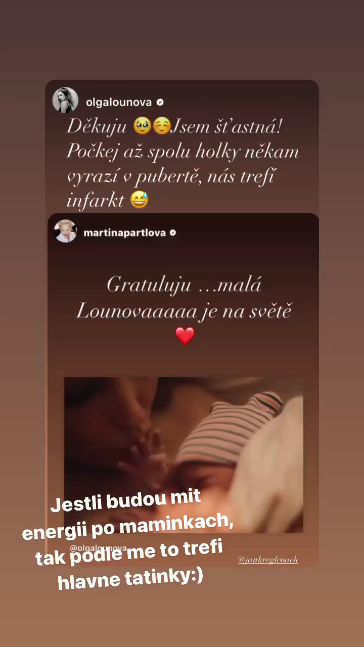 Olga Lounová a její dojemná vyznání dcerce