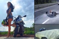Ohořelý vrak a mrtvé sexy tělo opodál: Motorkářka Olga (†40) prý jezdila jako Valentino Rossi
