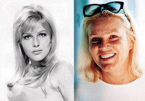 Olga Schoberová o pozornost už nestojí. Vpravo snímek z doby, kdy jí bylo 60.