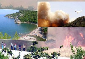 Požár v turecké provincii Antalya ohrožuje i přímořské letovisko Olimpos, úřady evakuovaly turisty.
