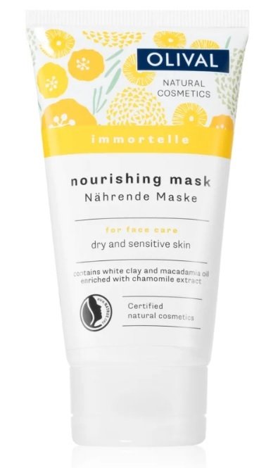 Výživná maska pro suchou a citlivou pleť Immortelle Nourishing Mask, Olival, 110 Kč (75 ml), koupíte na www.notino.cz