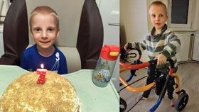 „Skleněný" Oliver (7) začal chodit a hned si zlomil nohu: Mamka musí mít řidičák!