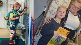 Oliver Železník (6) porazil osud a díky rehabilitacím chodí i mluví.