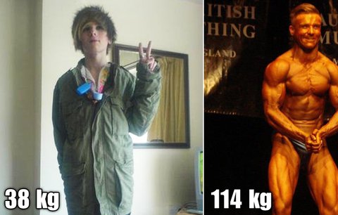 Z anorektika kulturistou: Mladíka zachránilo před smrtí posilování, přibral 76 kilo!