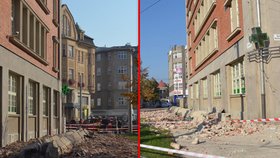 V centru Olomouce se zřítila mnohatunová atika