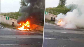 Náraz a pak ohnivé inferno: Lidé oplakávají krutou smrt nešťastného šoféra.