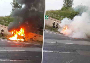 Náraz a pak ohnivé inferno: Lidé oplakávají krutou smrt nešťastného šoféra.
