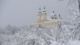 Hustá sněhová pokrývka v Olomouckém kraji (4.2. 2019)