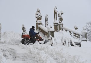 Hustá sněhová pokrývka v Olomouckém kraji (4.2 2019)