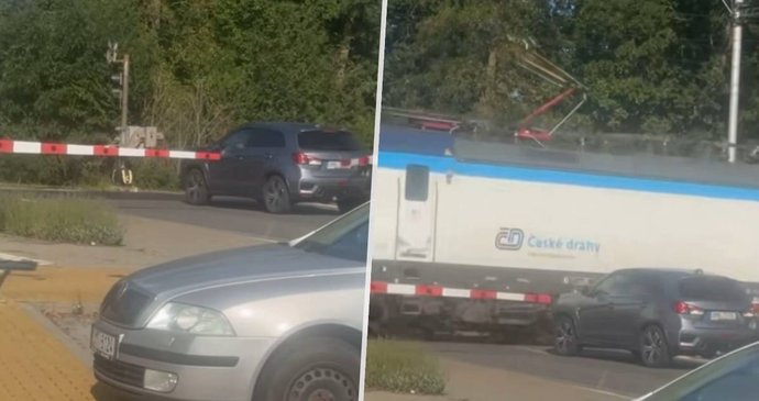 Řidič jen o vlásek unikl nehodě na přejezdu ve Střeni na Olomoucku.