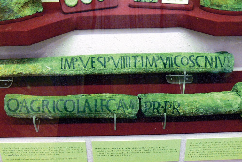 Olověné římské vodovodní trubky z prvního století našeho letopočtu