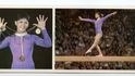 Pohlednicím dominují sovětské gymnastky