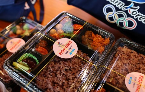 Jídlo připravované kuchaři pro korejské sportovce na olympiádě v Tokiu
