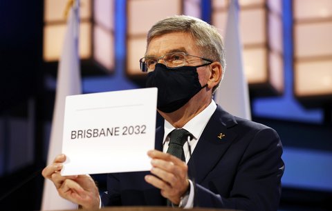 Šéf MOV Thomas Bach oznamuje, že olympijské hry uspořádá v roce 2032 Brisbane