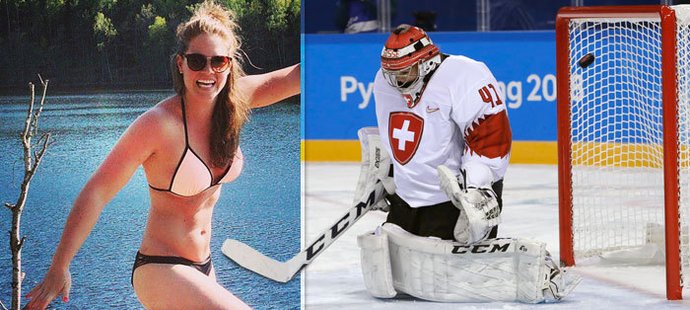 Pánové, ta hokejová výstroj na ženě, to je brnění k zlosti. Ale když se to podaří svléknout a objeví se gólmanka švýcarské hokejové reprezentace Florence Schelling, tak...