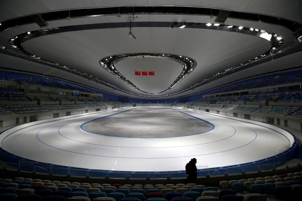 Rychlobruslařský ovál pro zimní olympiádu v Pekingu