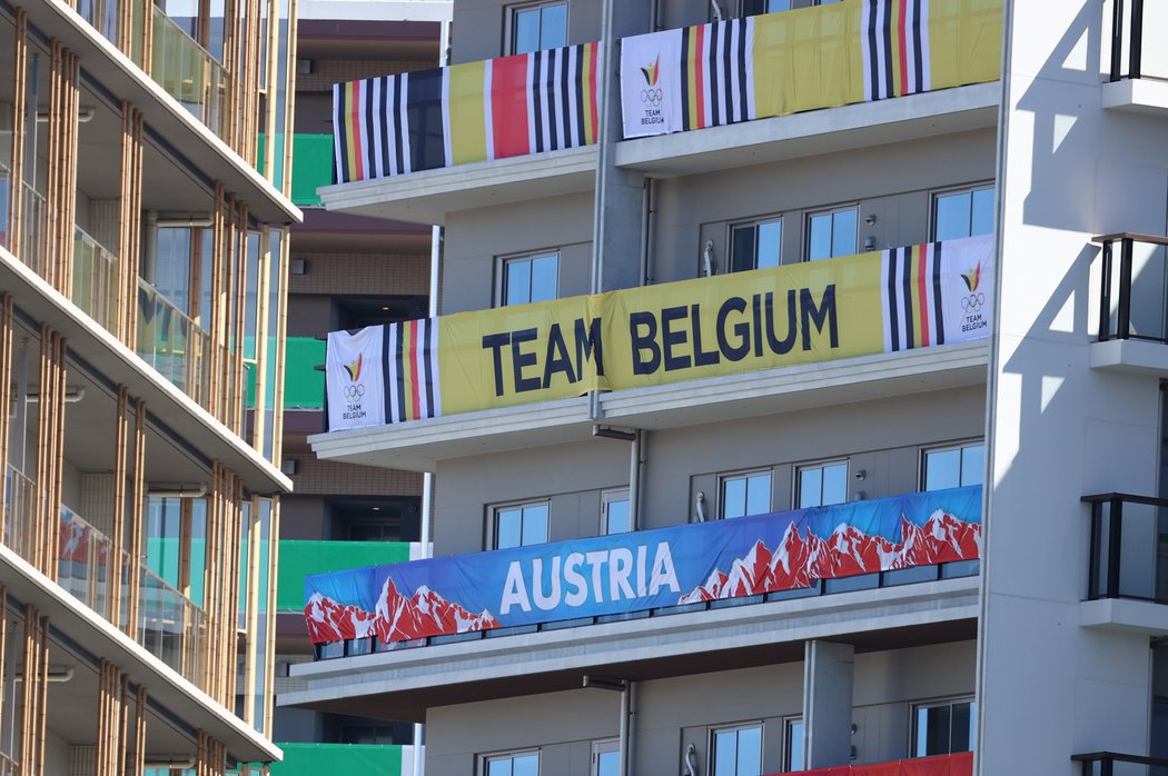 Belgická část v olympijské vesnici