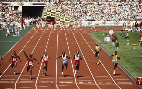 »Špinavci« před cílovou páskou v Soulu 1988.